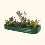 Vego Graden | 11" Tall 10 In 1 Modular Metal Raised Garden Bed Kit British Green