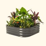 Vego Garden | 11" Tall 4 In 1 Modular Metal Raised Garden Bed Kit Modern Gray