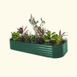 17" Tall 10 In 1 Modular Metal Raised Garden Bed Kit | Vego Garden | British Green