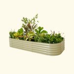 17" Tall 10 In 1 Modular Metal Raised Garden Bed Kit | Vego Garden | Pearl White