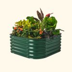 Vego Garden | 17" Tall 4 In 1 Modular Metal Raised Garden Bed Kit British Green