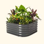 Vego Garden | 17" Tall 4 In 1 Modular Metal Raised Garden Bed Kit Modern Gray