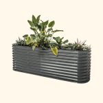 Modern Gray - 32" Extra Tall 9 In 1 Modular Metal Raised Garden Bed